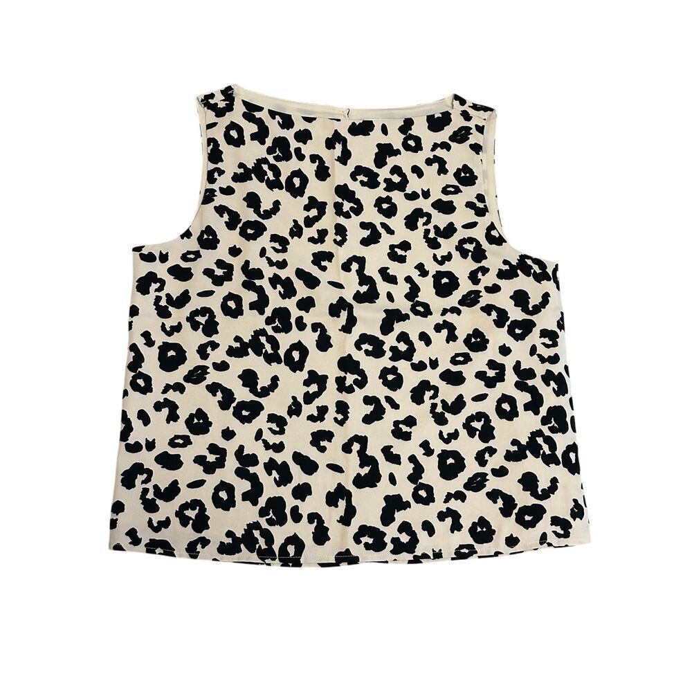 Abercrombie Pattern Shell Top Leopard Print Small - image 1